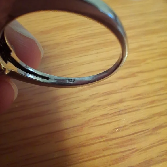 Elegant Sterling Silver size 7 Ring with Pink Gemstone $49 - Picture 3 of 4